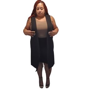 Black Long Vest